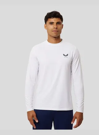 White Protek Long Sleeve Training Tee