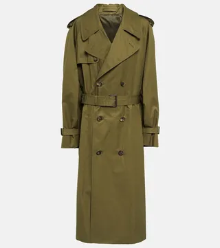 Cotton gabardine trench coat