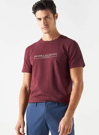 Slogan Crew Neck T-Shirt