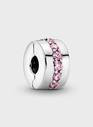Pink Sparkling Row Clip Charm