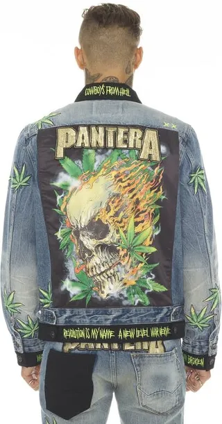 Cult of Individuality Type IV Denim Jacket With Double Cuff And Waistband Pantera - Grey