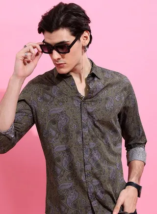 Paisley Print Slim Fit Shirt