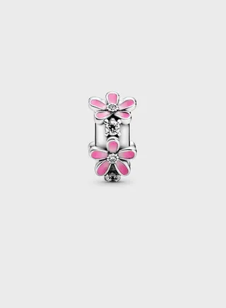 Pink Daisy Flower Clip Charm