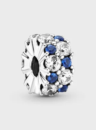 Clear & Blue Sparkling Clip Charm