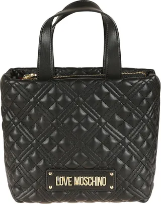 Logo Plaque Quilted Tote
