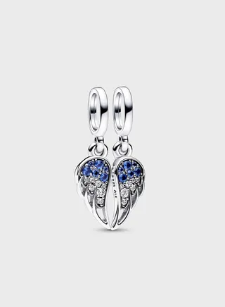 Sparkling Splitable Angel Wings Dangle Charm