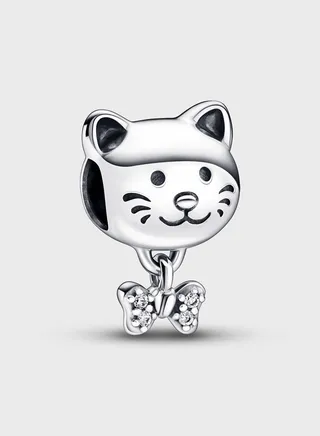 Pet Cat & Bow Charm