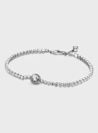 Sparkling Halo Tennis Bracelet