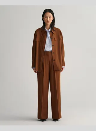 High-Waisted Wide Leg Pleated Pants