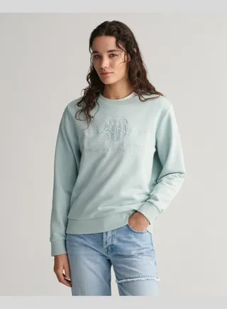Tonal Shield Crew Neck Sweatshirt