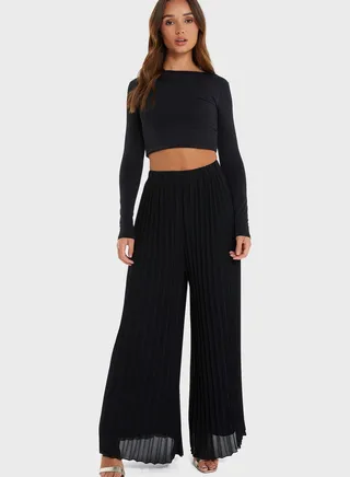 High Waist Wide Leg Pants