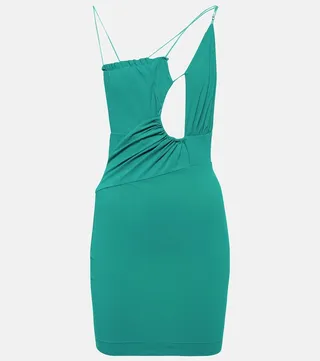Cutout ruched minidress