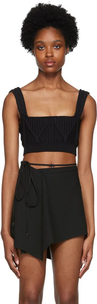 The Attico Black Miles Camisole