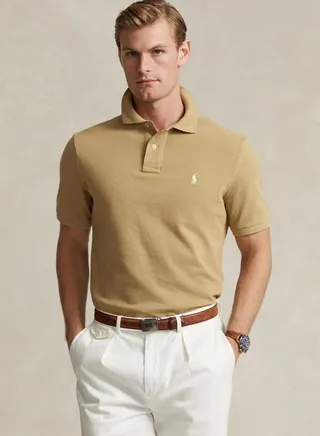 Classic Fit Mesh Polo Shirt