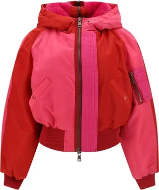 Andersson Bell Kamila Colour-Block Hooded Bomber Jacket