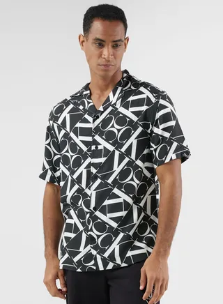 Mongram Resort Print Regular Fit Shirt