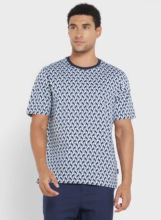 Chetel Print Crew Neck T-Shirt