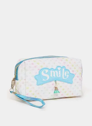 Smile Patch Print Washbag
