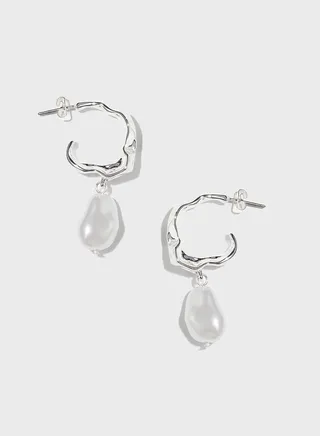 Pendant Hoop Earrings