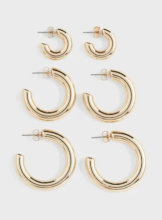 3-Pack Hoop Earings