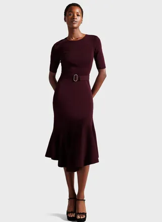 Belted Knitted Dress