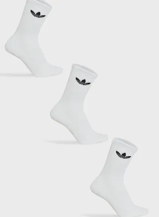 3 Packtrefoil Cushioned Crew Socks