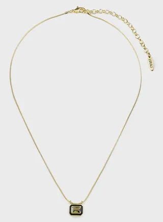 Bezel Pendant Long Necklaces
