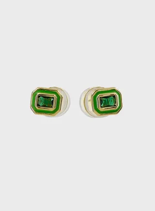 Bezel Studs Stud Earrings