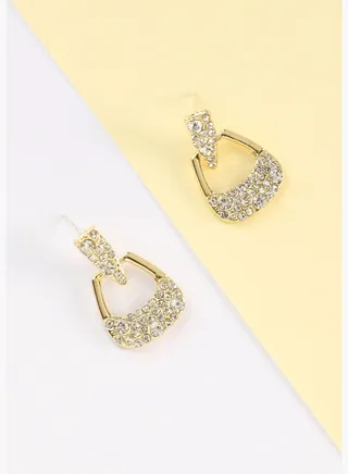 Gold Plated Designer Stone Casual Drop Earring For Women