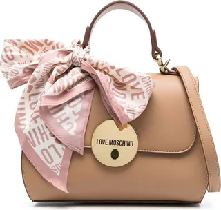 Scarf-Detail Tote Bag