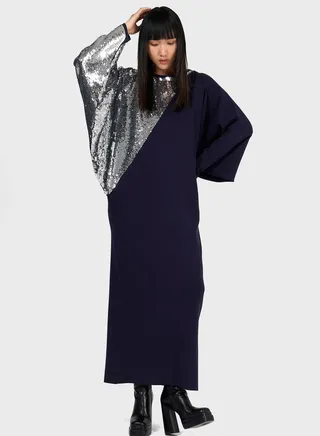 Sequin Embellished Batwing Kaftan
