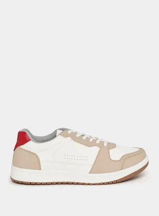 Textured Colorblock Low Top Sneakers