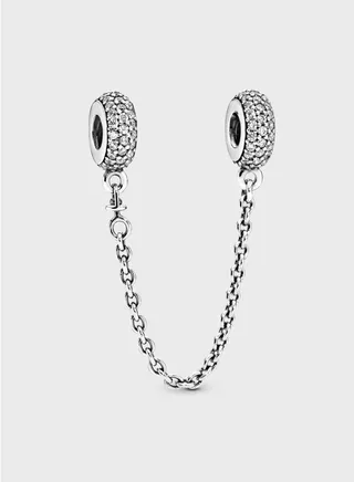 Sparkling PavÃ© Safety Chain Charm