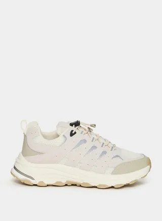 Colorblock Paneled Lace Up Sneakers