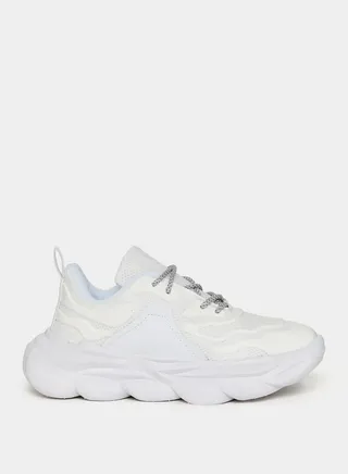 Textured Upper Chunky Sole Sneakers