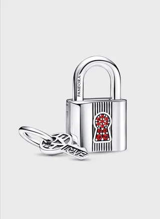 Padlock And Key Dangle Charm