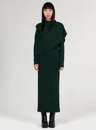 Cape-Effect Dress