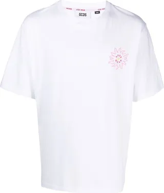 rear logo-print detail T-shirt