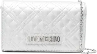 Quilted Logo-Lettering Crossbody Bag