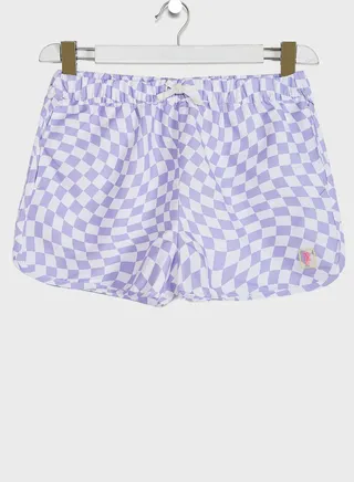 Kids Checkerboard Swim Shorts