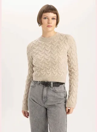 Woman Tricot Pullover Long Sleeve