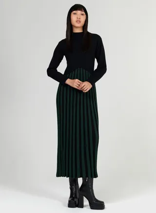 Pleated Maxi Dress