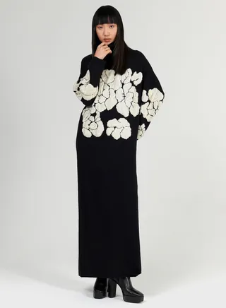 Floral Intarsia Kaftan