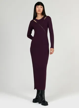 Zipped Knitted Dress