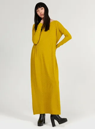 Textured Knitted Kaftan