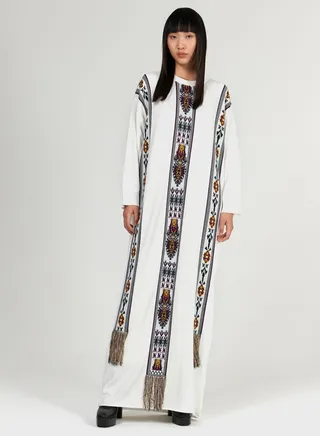 Fringed Jacquard Kaftan