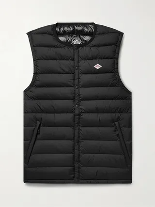 Slim-Fit Logo-Appliquéd Quilted Nylon Down Gilet