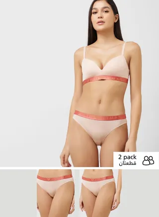 2 Pack High Leg Brief
