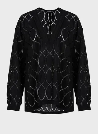 V-Neck Embroidered Top