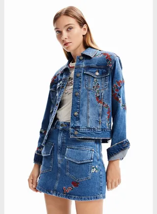 Embroidered Button Down Jacket